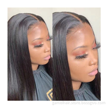 Wholesale Cheap Straight Hd Full Lace Frontal Closure Wig Raw Brazilian Virgin Natural Human Hair Lace Front Wig For Black Women